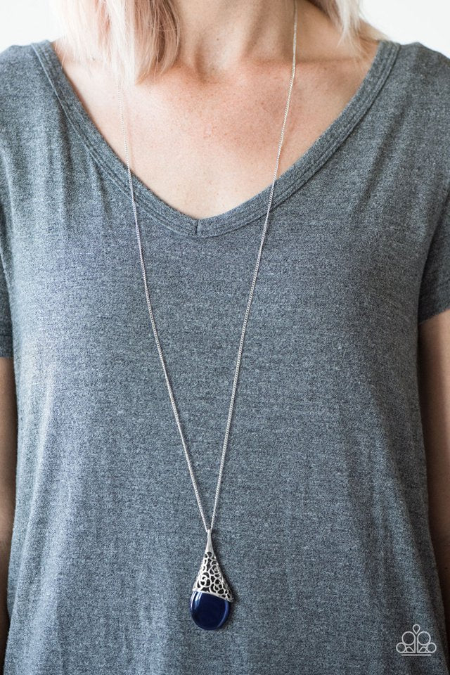 Paparazzi ♥ Lets Take A MOONWALK - Blue ♥ Necklace