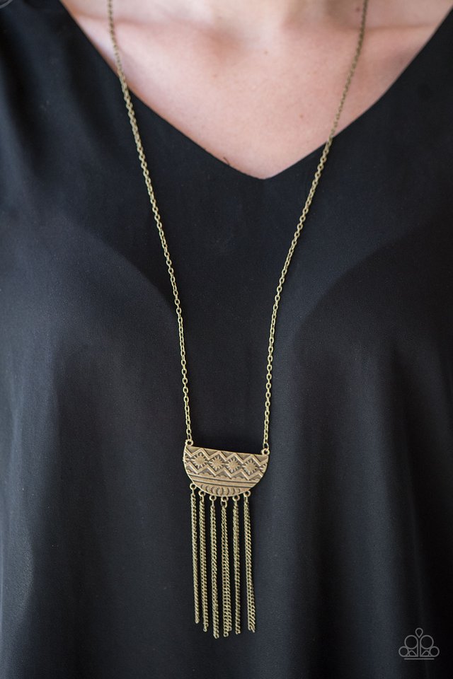 Paparazzi ♥ Incredibly Incan - Brass ♥ Necklace