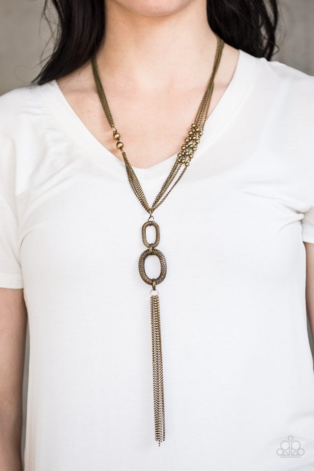 Paparazzi ♥ FLASH Out - Brass ♥ Necklace