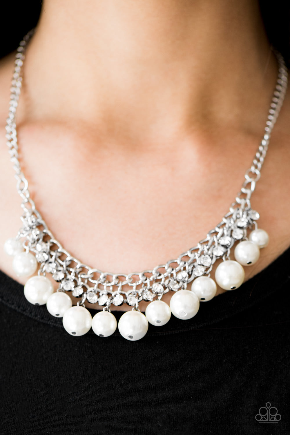 Paparazzi ♥ Box Office Bombshell - White ♥  Necklace