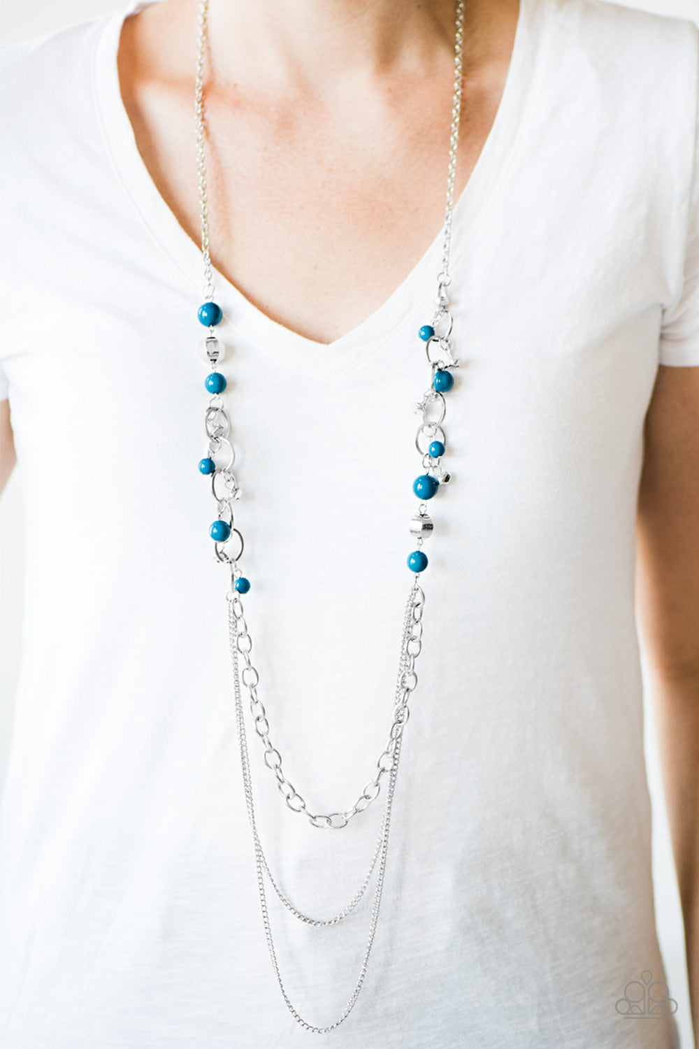 Paparazzi ♥ Carefree and Capricious - Blue ♥  Necklace