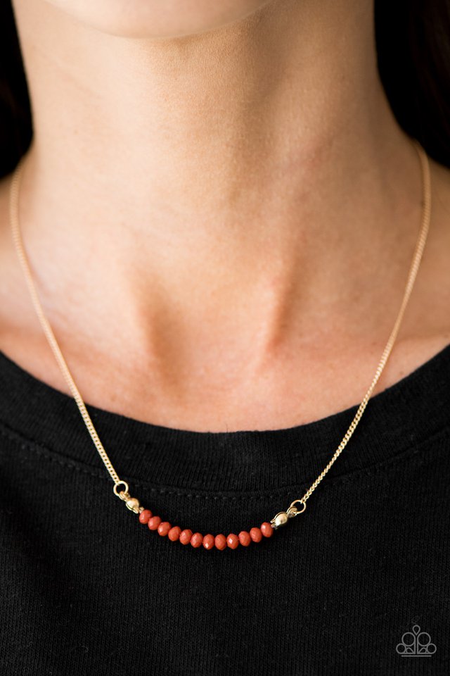 Paparazzi ♥ Country Roads - Orange ♥ Necklace