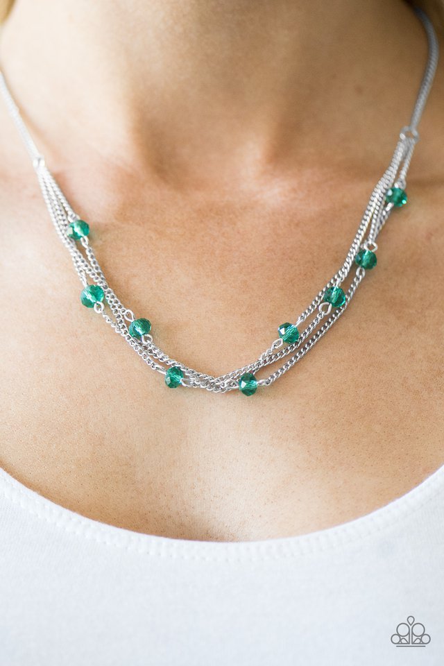 Paparazzi ♥ Sparkle Brilliantly - Green ♥ Necklace