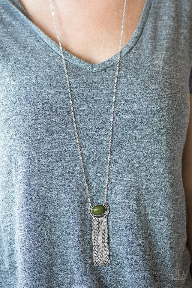 Paparazzi ♥ Fair-Weather FRINGE - Green ♥ Necklace