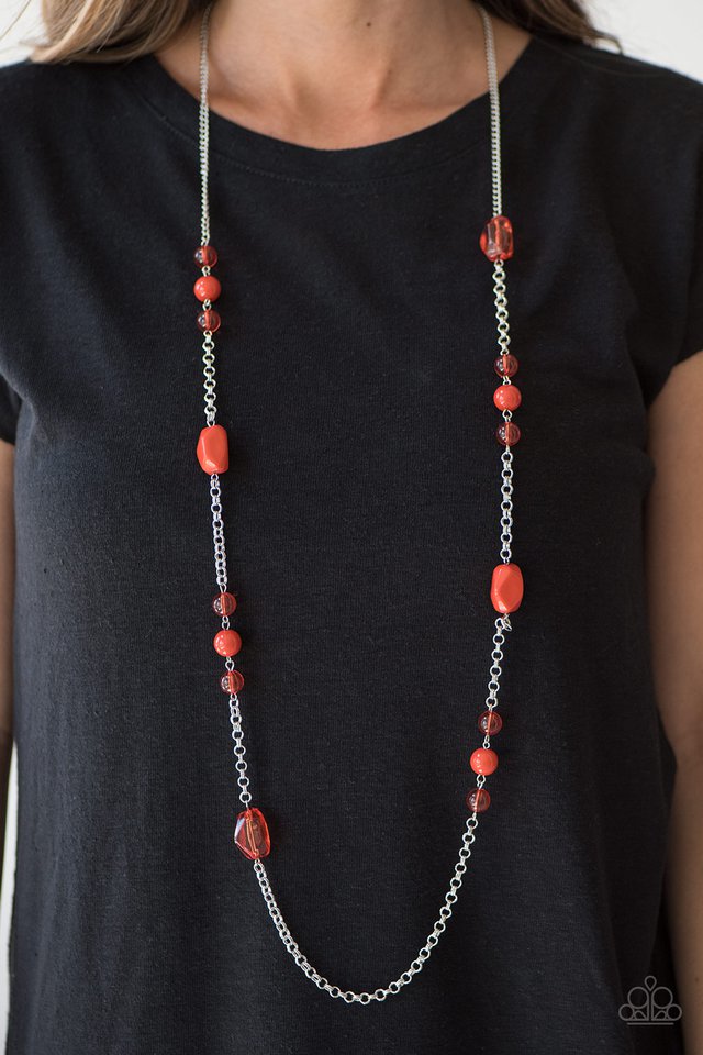 Paparazzi ♥ Already Famous - Orange ♥ Necklace