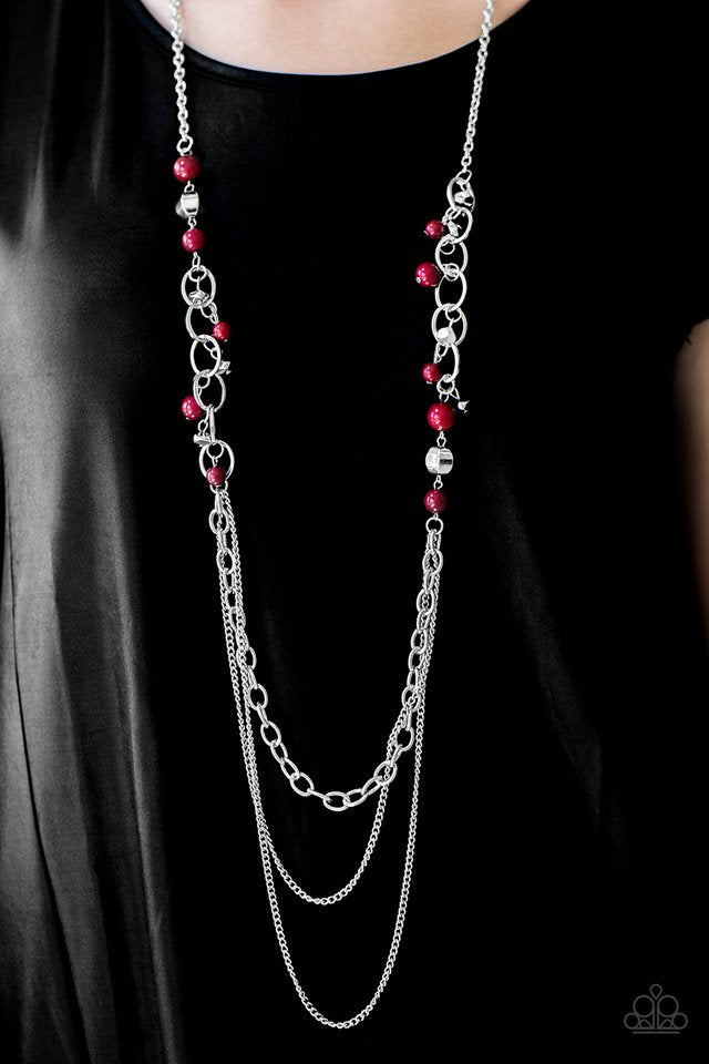 Paparazzi ♥ Carefree and Capricious - Red ♥ Necklace
