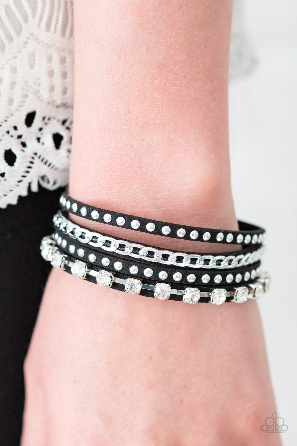 Paparazzi ♥ You Talkin To Me? - Black ♥  Bracelet