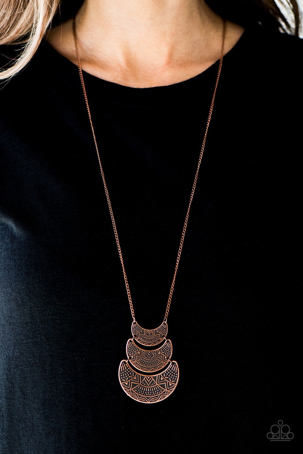 Paparazzi ♥ Too Much Too MOON - Copper ♥  Necklace
