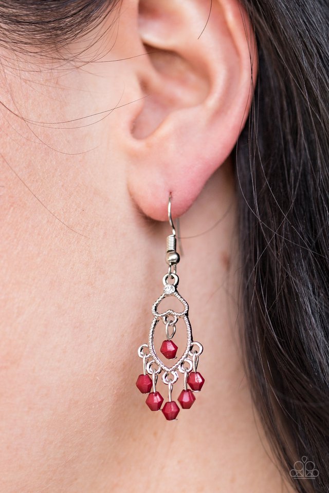 Paparazzi ♥ Midnight Banquet - Red ♥ Earrings