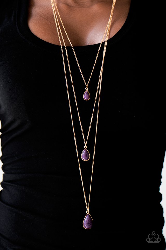 Paparazzi ♥ Mountain Tears - Purple ♥ Necklace