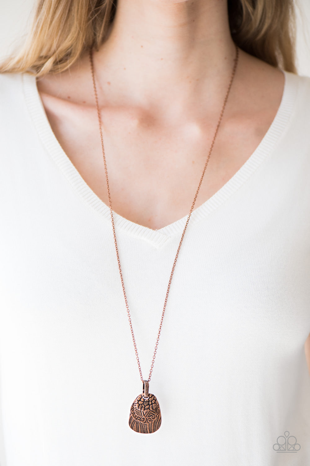 Paparazzi ♥ Texture Temptress - Copper ♥  Necklace