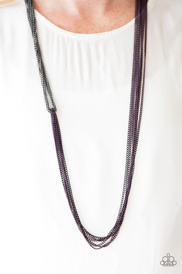 Paparazzi ♥ No CHAIN, No Gain - Purple ♥ Necklace