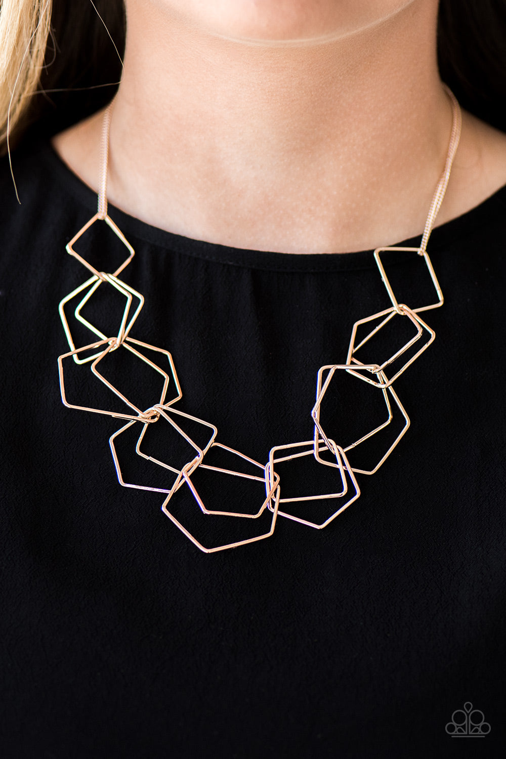 Paparazzi ♥ Industrial Chaos - Rose Gold ♥  Necklace