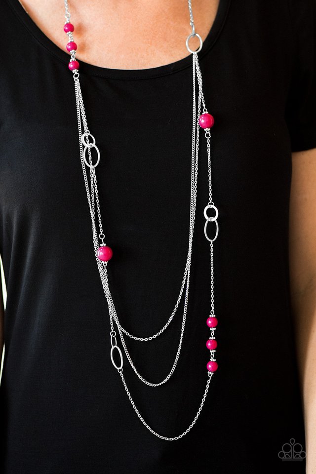 Paparazzi ♥ Absolutely It! - Pink ♥ Necklace