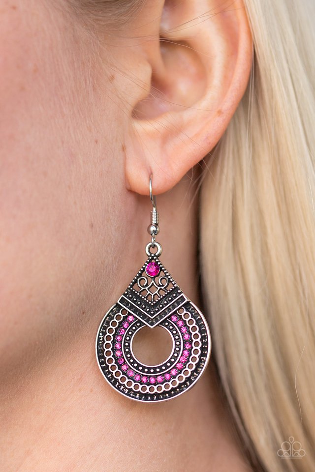 Paparazzi ♥ My Favorite Color Is Glitter - Pink ♥ Earrings