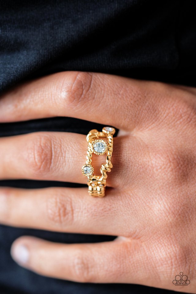 Paparazzi ♥ Runways and Rhinestones - Gold ♥ Ring