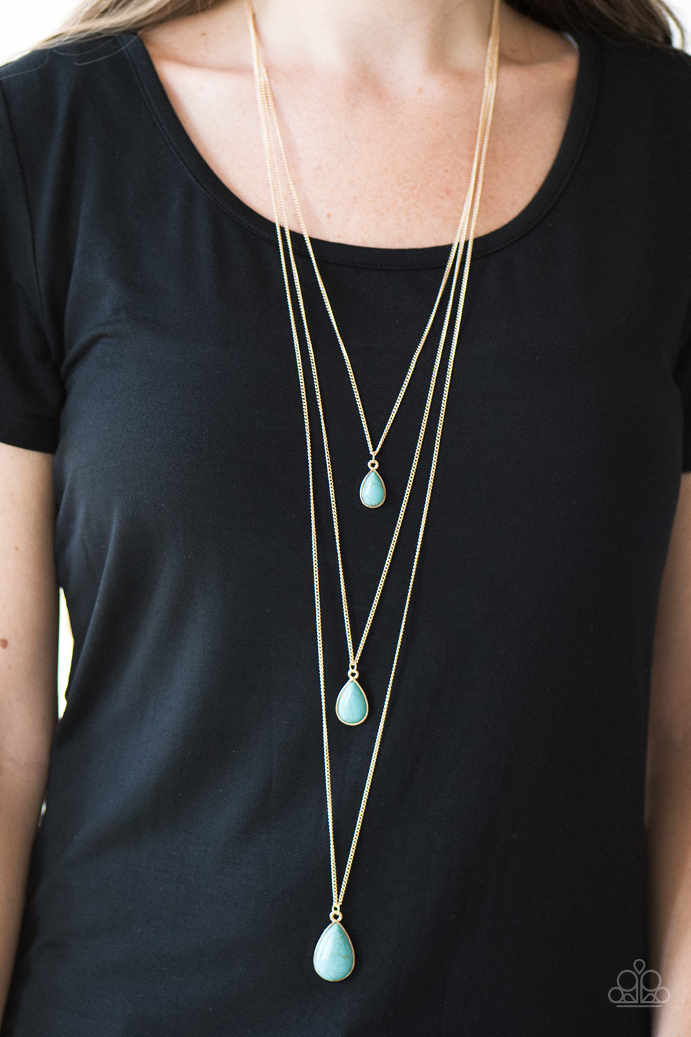 Paparazzi ♥ Mountain Tears - Blue ♥  Necklace