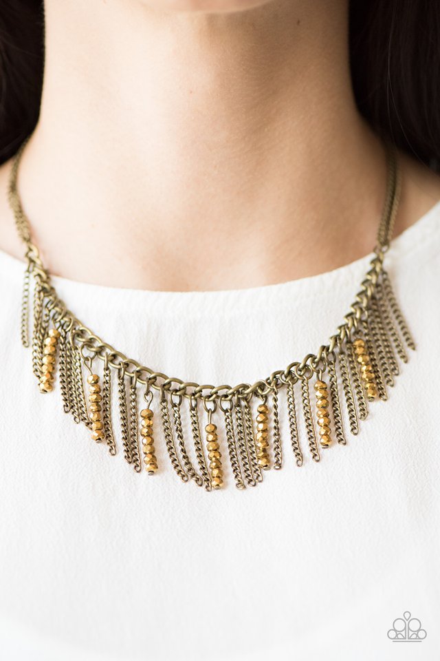 Paparazzi ♥ Metro Jungle - Brass ♥ Necklace