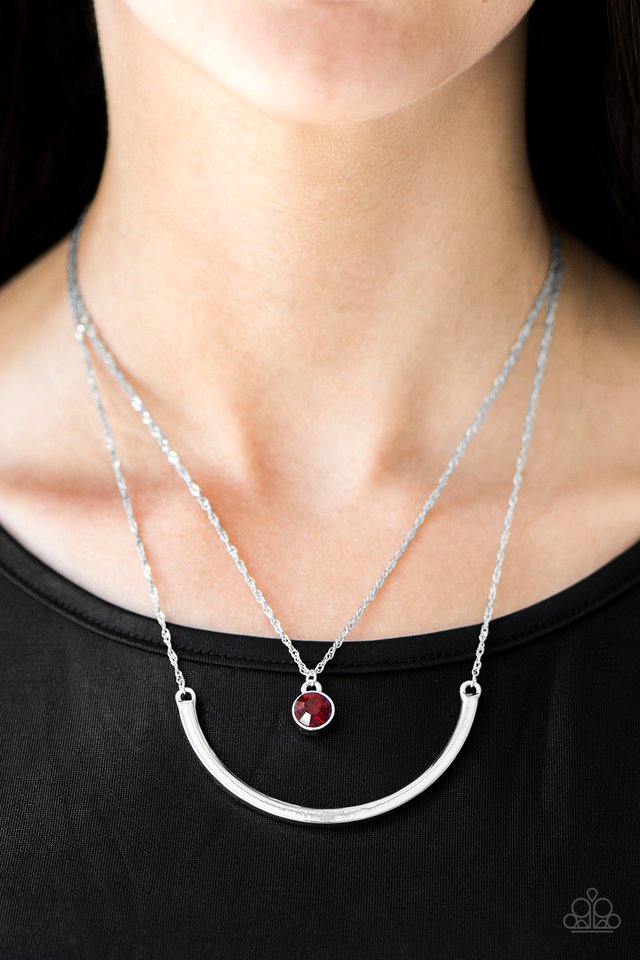 Paparazzi ♥ Moonlit Metro - Red ♥ Necklace