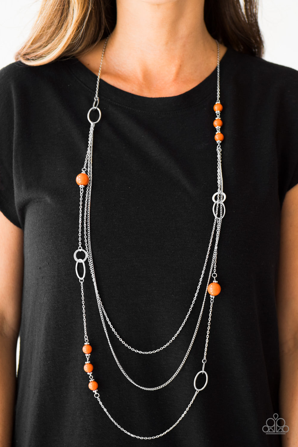 Paparazzi ♥ Absolutely It! - Orange ♥  Necklace