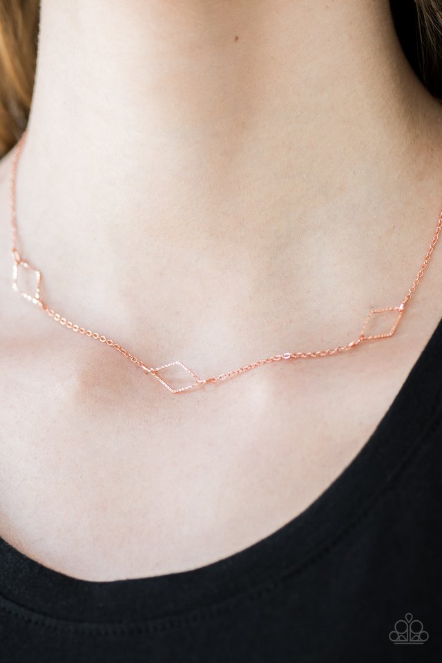 Paparazzi ♥ Dangerously Dainty - Copper ♥ Necklace