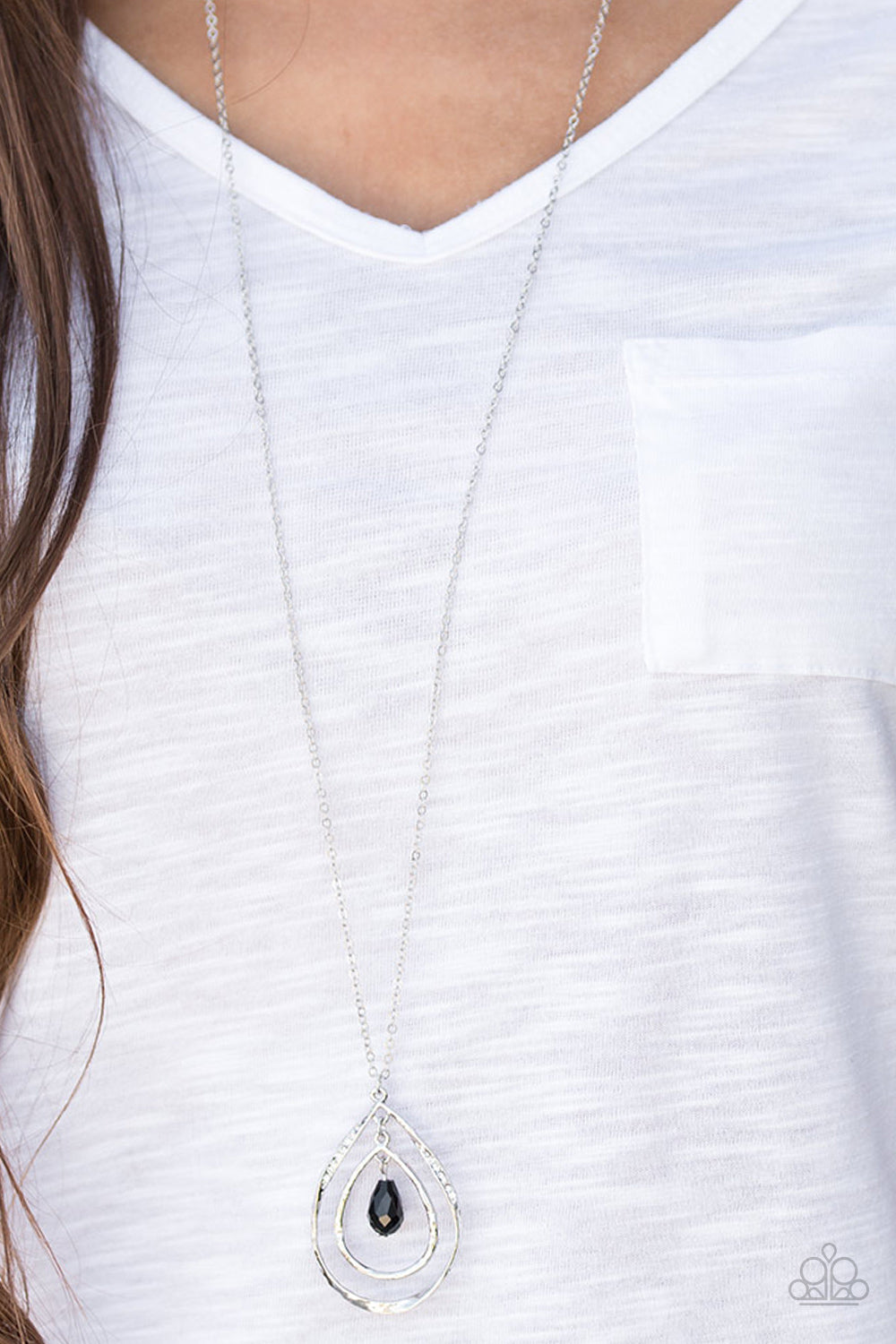 Paparazzi ♥ Its Raining Radiance - Black ♥  Necklace