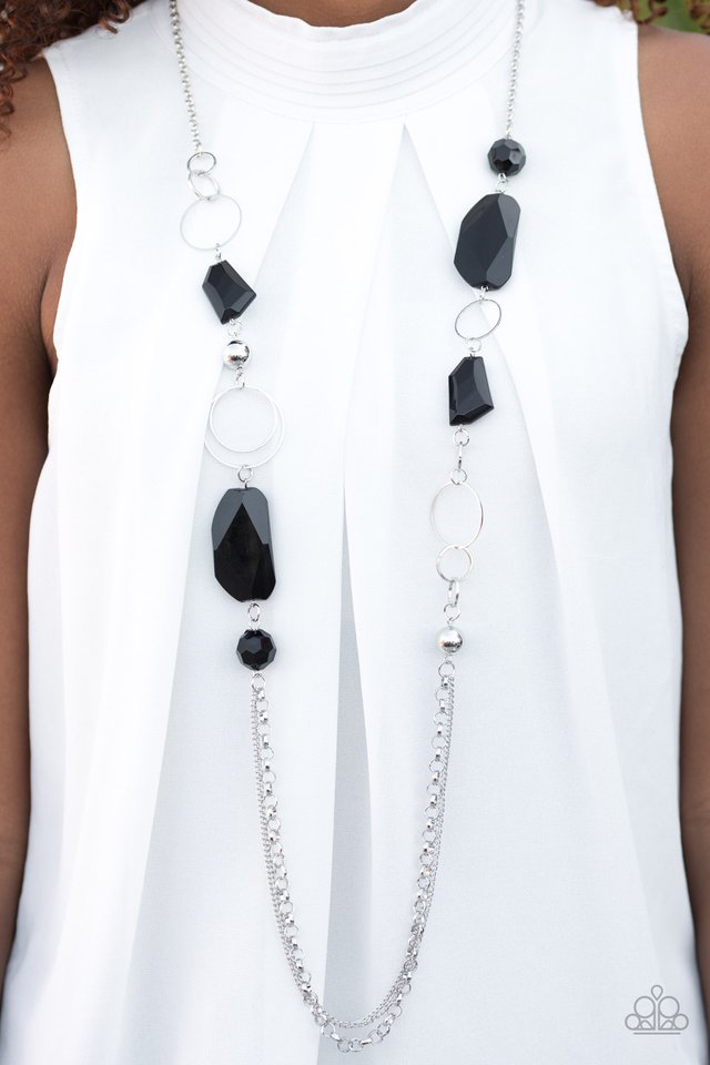 Paparazzi ♥ A JEWEL In The Rough - Black ♥ Necklace