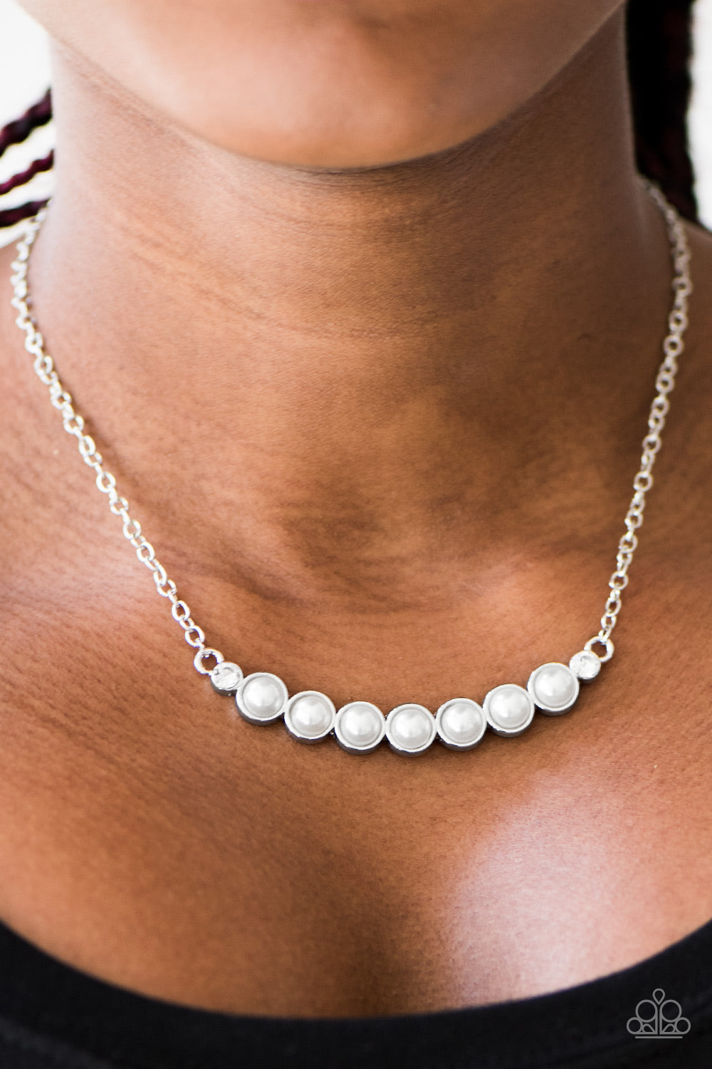 Paparazzi ♥ The Ruling Class - White ♥  Necklace