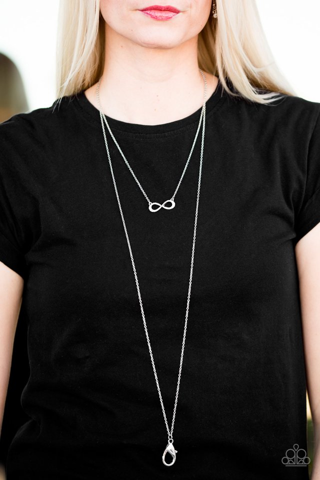 Paparazzi ♥ Forever Glamorous - White Lanyard ♥ Lanyard