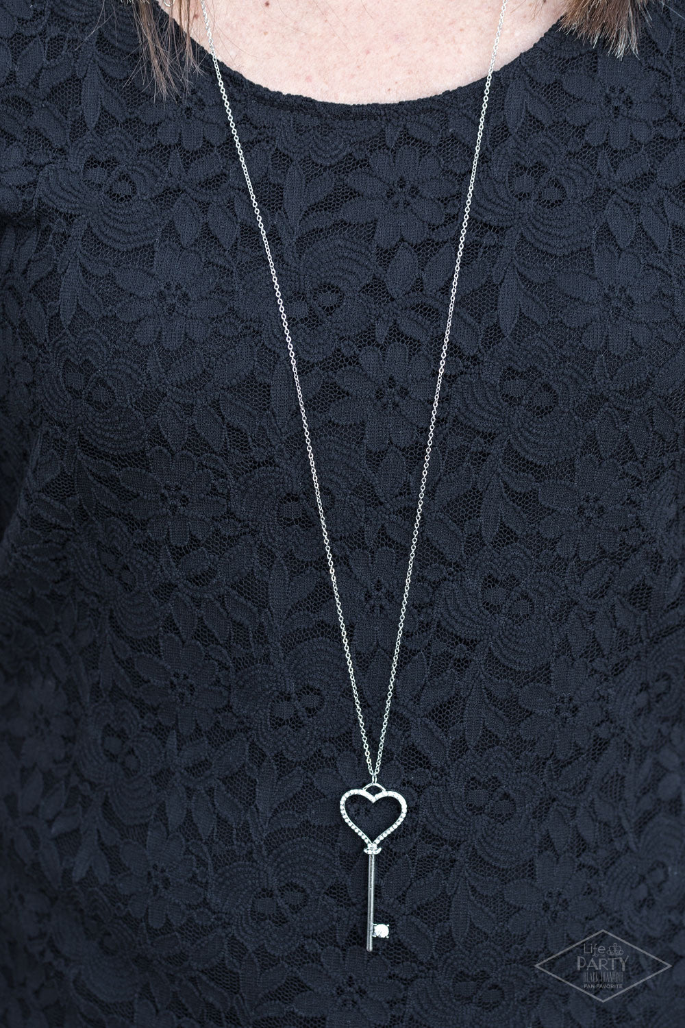 Paparazzi ♥ Love Is Key - White ♥  Necklace