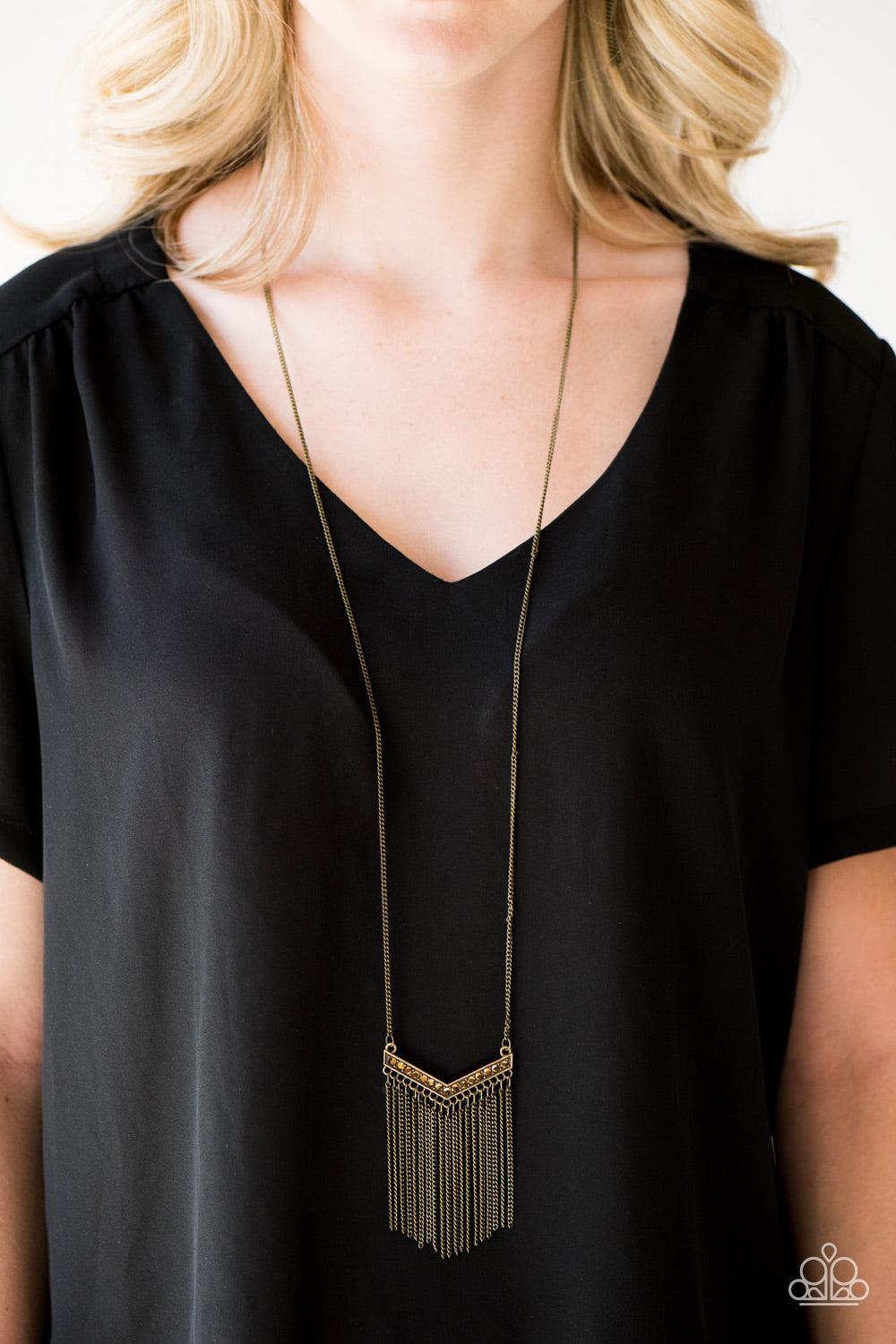 Paparazzi ♥ Gotta Have Fringe - Brass ♥  Necklace