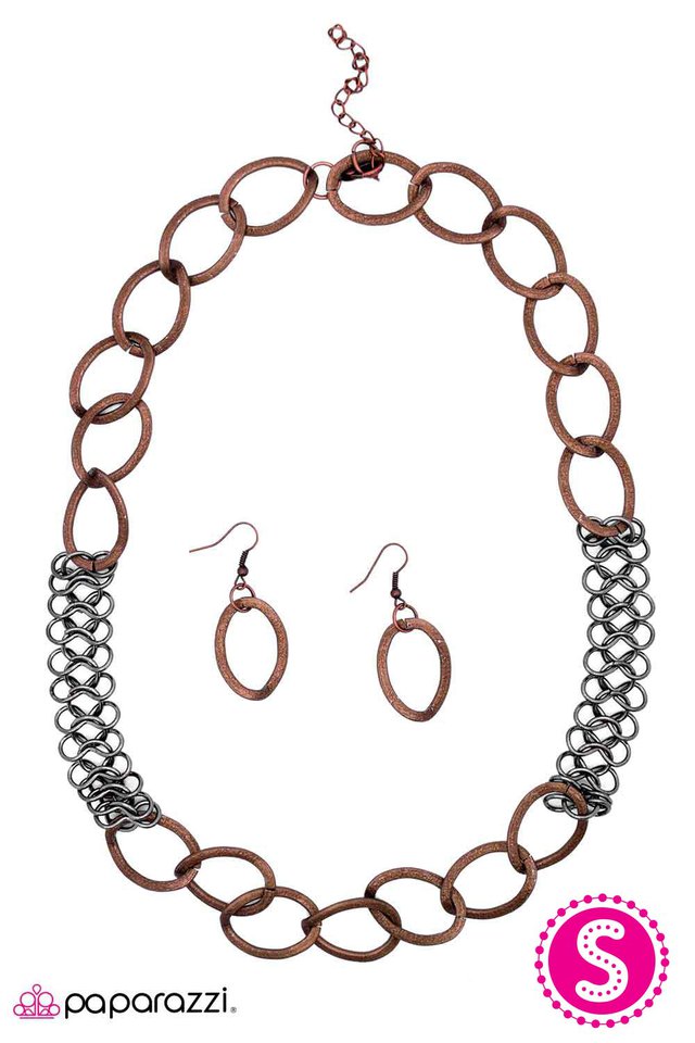 Paparazzi ♥ Caught In Her Web - Copper ♥ Necklace