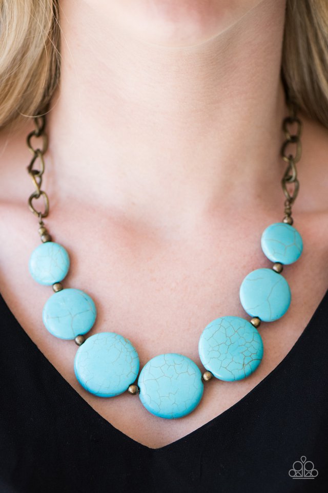 Paparazzi ♥ Bedrock Betty - Brass ♥ Necklace