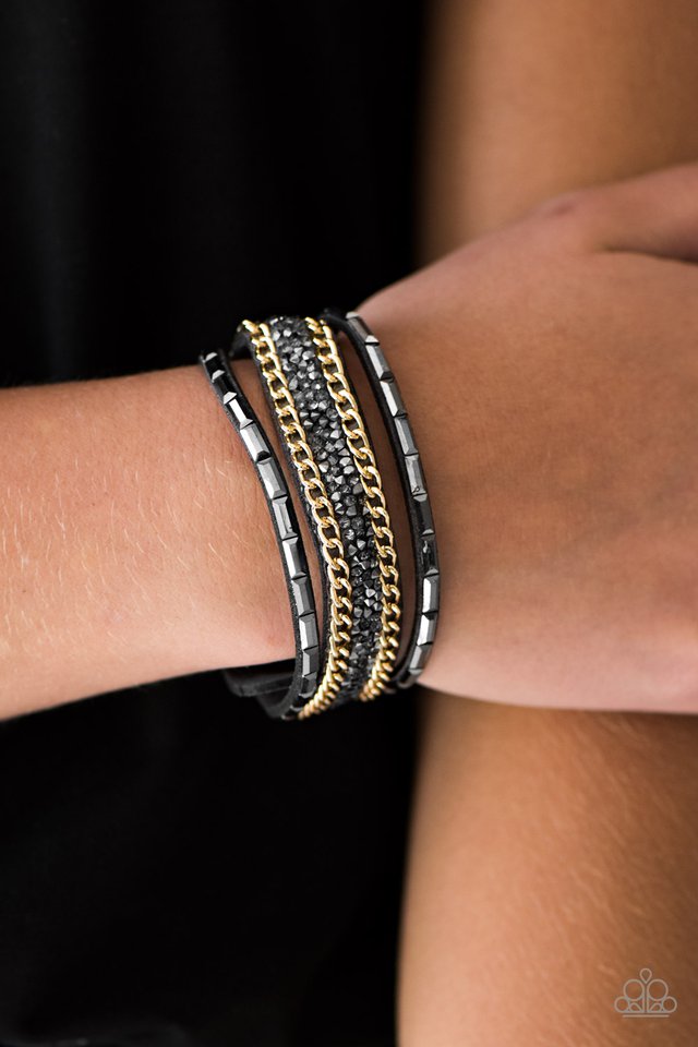 Paparazzi ♥ Punk Princess - Black ♥ Bracelet