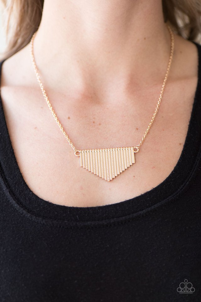 Paparazzi ♥ Imperially Industrial - Gold ♥ Necklace
