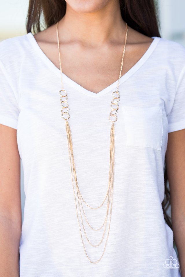 Paparazzi ♥ RING It On! - Gold ♥ Necklace