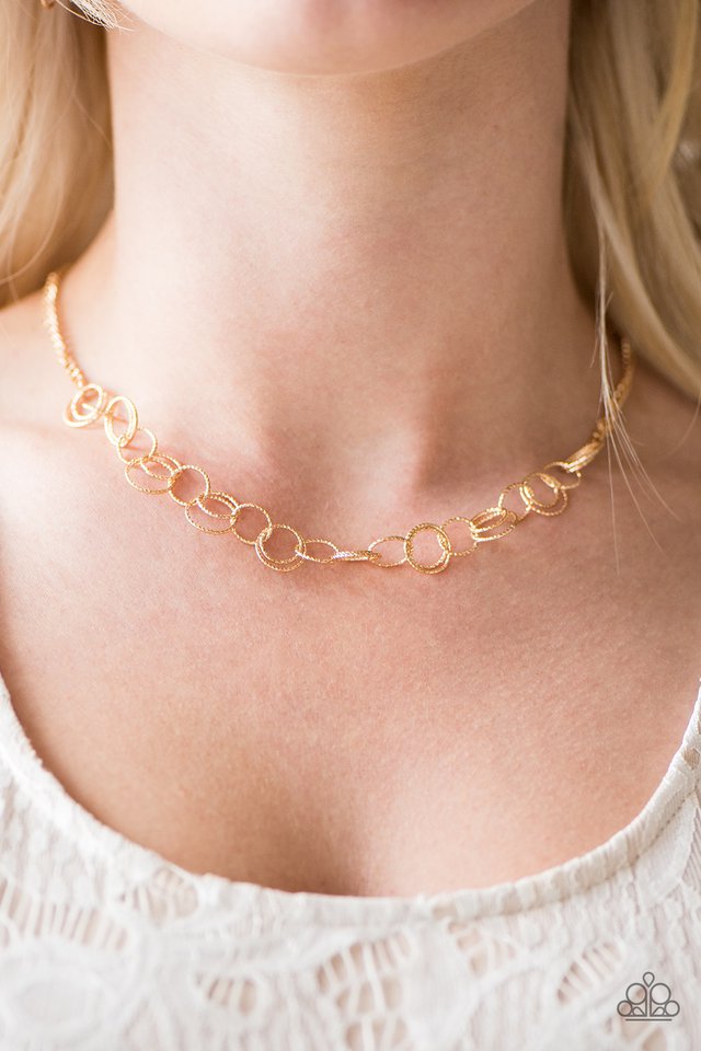 Paparazzi ♥ One RING Leads To Another - Gold ♥ Necklace