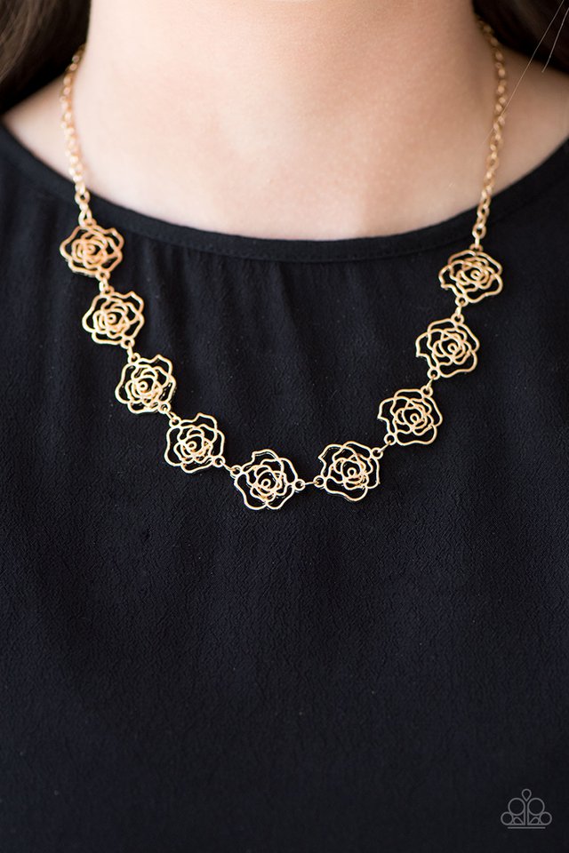 Paparazzi ♥ Fleur de Flirt - Gold ♥ Necklace
