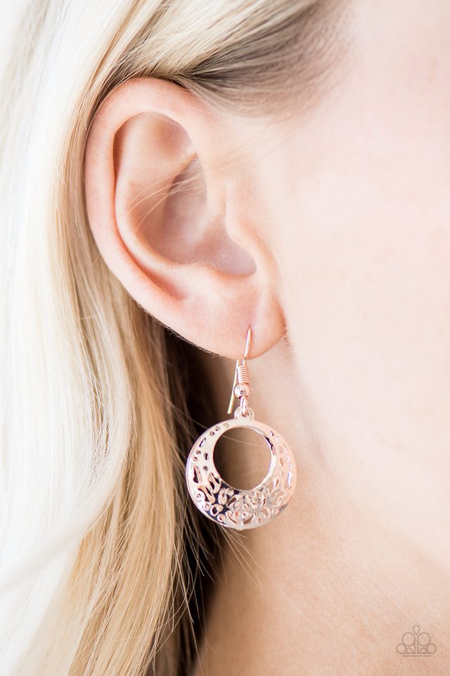 Paparazzi ♥ BRIGHT On! - Rose Gold ♥ Earrings