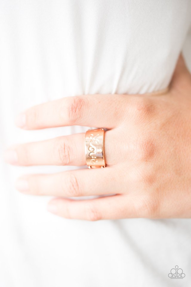 Paparazzi ♥ Love Hard - Rose Gold ♥ Ring