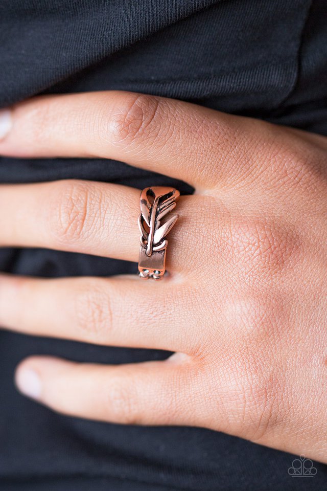 Paparazzi ♥ BRIGHT As A Feather - Copper ♥ Ring
