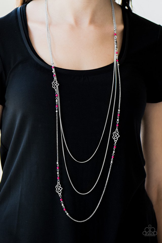 Paparazzi ♥ Love Every Day - Pink ♥ Necklace