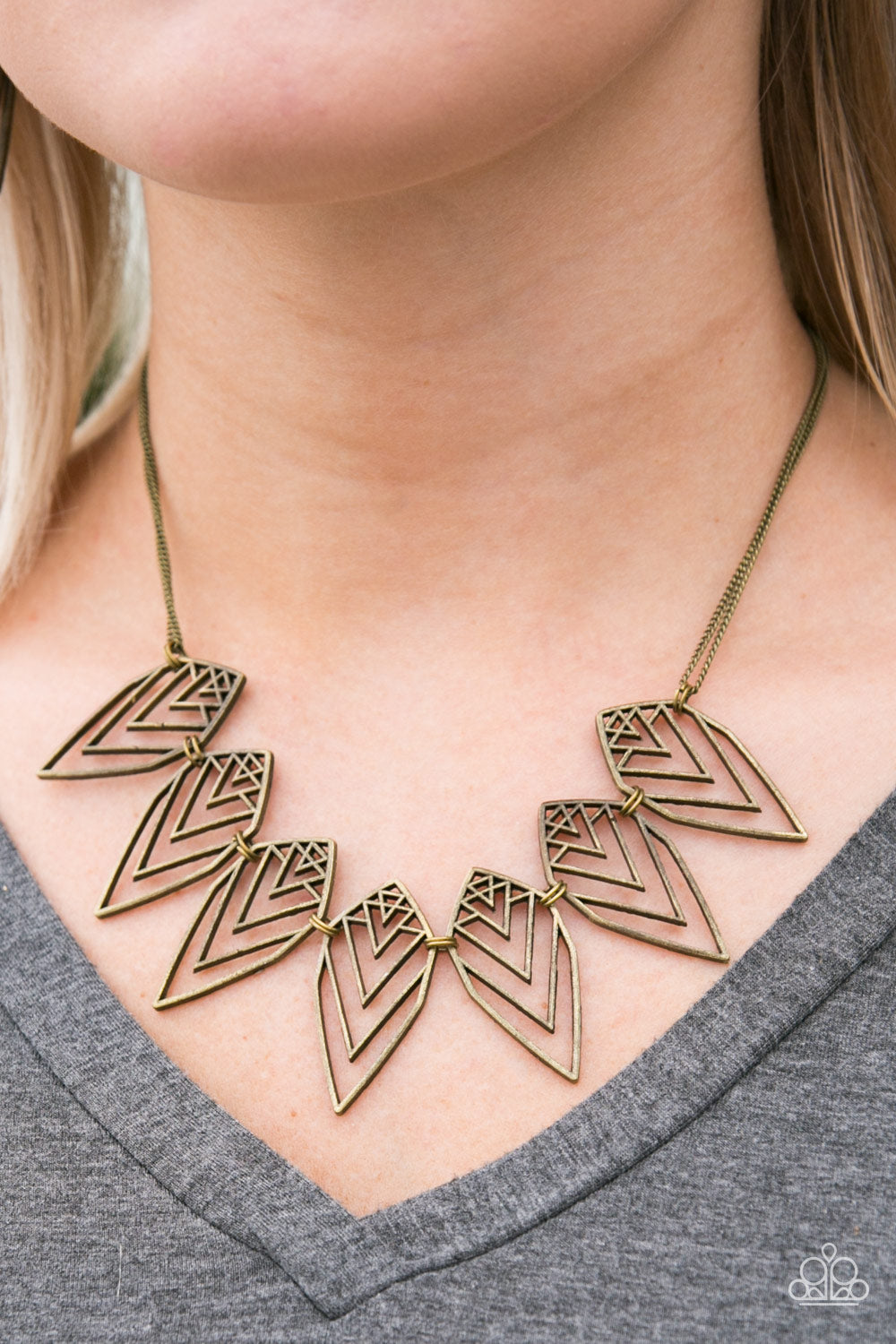 Paparazzi ♥ Endangered Species - Brass ♥  Necklace