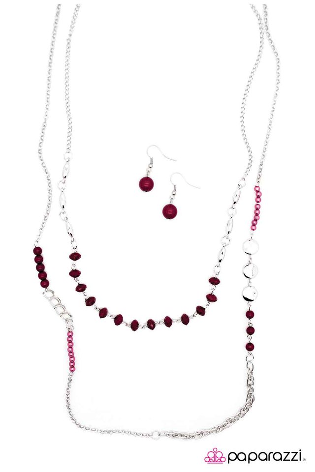 Paparazzi ♥ A Blend of Beaujolais - Pink ♥ Necklace
