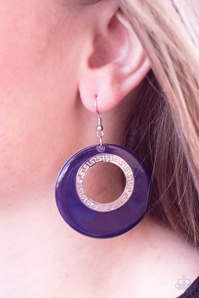 Paparazzi ♥ It Takes A Village - Purple ♥ Earrings