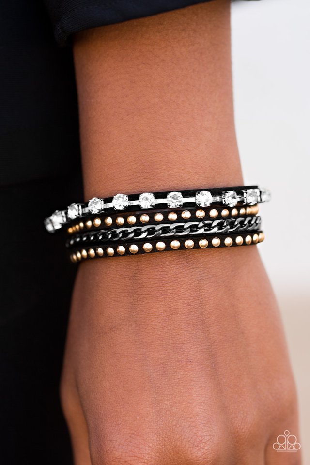 Paparazzi ♥ You Talkin To Me? 2 - Black ♥ Bracelet