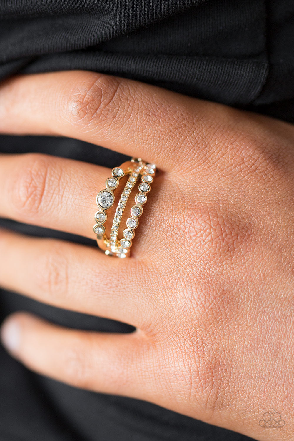 Paparazzi ♥ Cherish The Glitter - Gold ♥  Ring