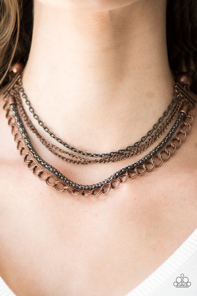 Paparazzi ♥ Intensely Intense - Copper ♥ Necklace