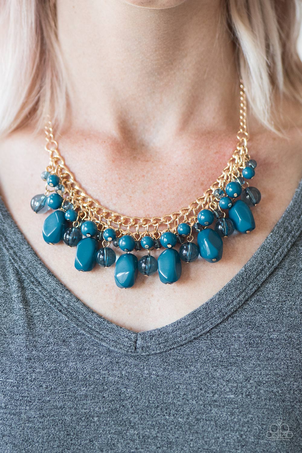 Paparazzi ♥ Newport Native - Blue ♥  Necklace
