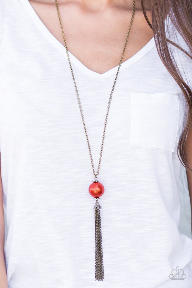 Paparazzi ♥ Be A Boss - Orange ♥ Necklace